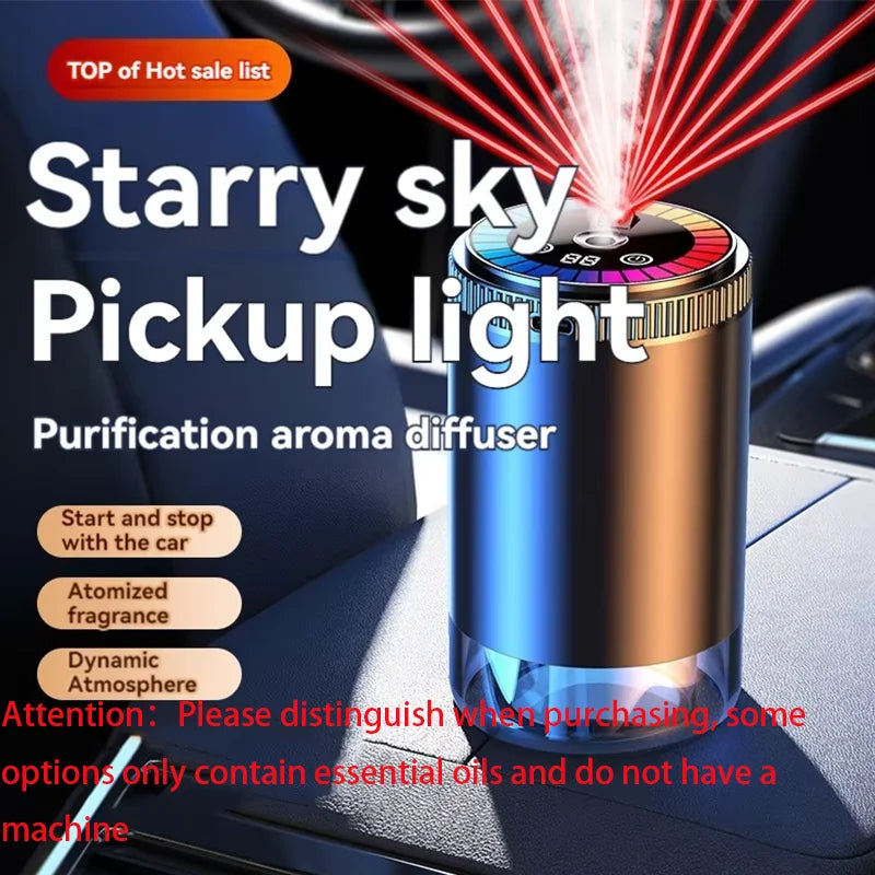 Luxury Smart Car Air Freshener – Difusor Recargable con Luz Galaxy y Control Inteligente